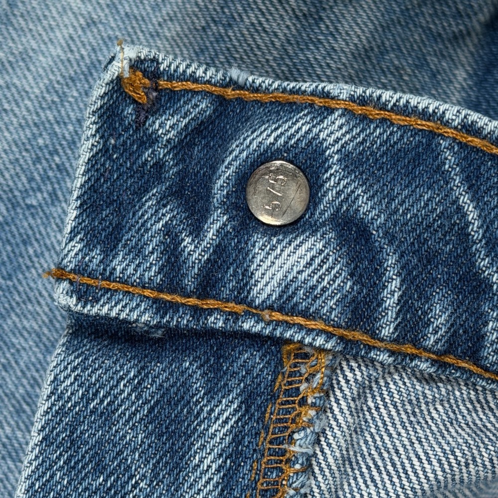Vintage Levis 517 Jeans Mens 36x30 Orange Tab Made USA Blue Distressed Denim - Picture 7 of 14